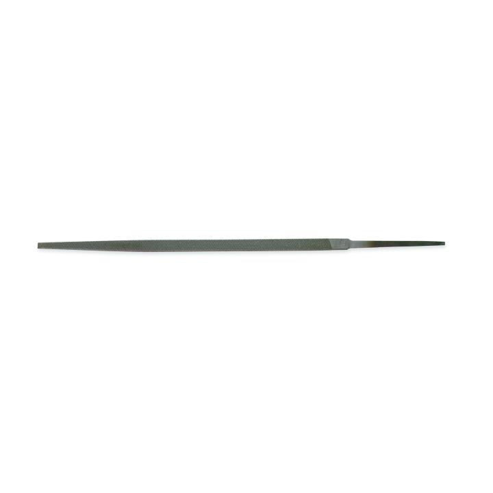 8-inch Nicholson double-cut flat file slightly tapered for general surface filing and groove shaping tasks