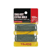 Chalk-Rite Extra Bold replacement snap line, premium braided nylon, 1.0mm diameter x 100ft length for marking tools
