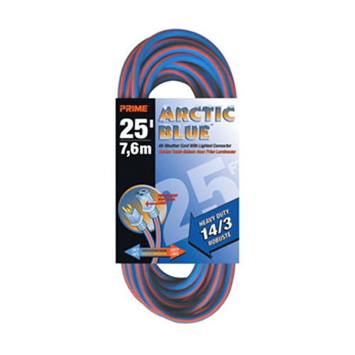 EXTENSION CORD 25 FT 14/3 SJEOW BU/OR ARCTIC B PRILT530725