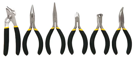 STANLEY PLIER SET BI-MATERIAL MINI-SET 6 PCS (84-079)
