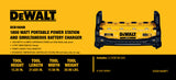 DeWalt 1800W portable power station and battery charger with temperature-controlled cooling fan and heavy-duty roll cage