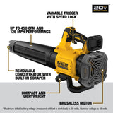 Souffleur DEWALT 20V DCBL722B XR Brushless 450 CFM (Outil Seul)