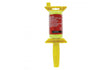 250-foot fluorescent yellow nylon mason's line with ergonomic yellow plastic reel and handle for easy use