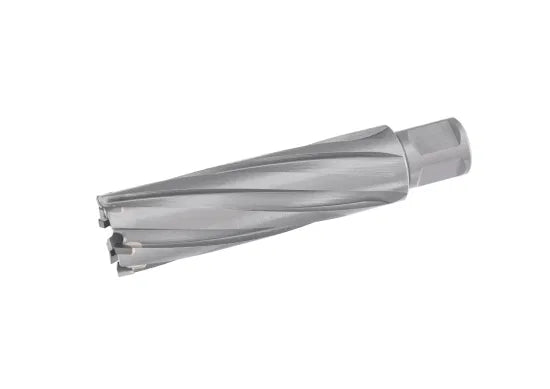 1 1/4 x 2 1/8 inch carbide annular cutter drill bit with spiral flutes for precision metal cutting applications
