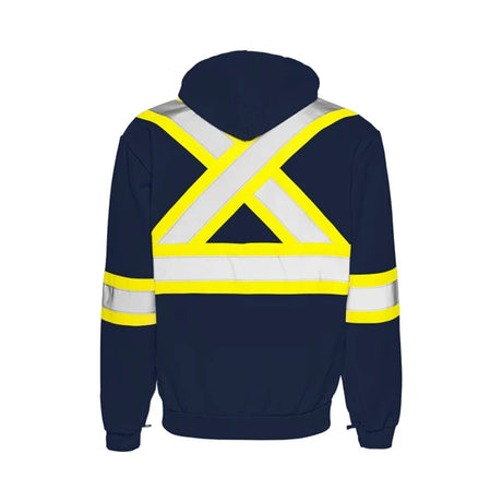 CHANDAIL À CAPUCHON HI-VIS NAVY LARGE TH3N-L