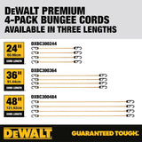 DEWALT DXBC300364 PAQUET DE 4 BUNGEE ROND 36''