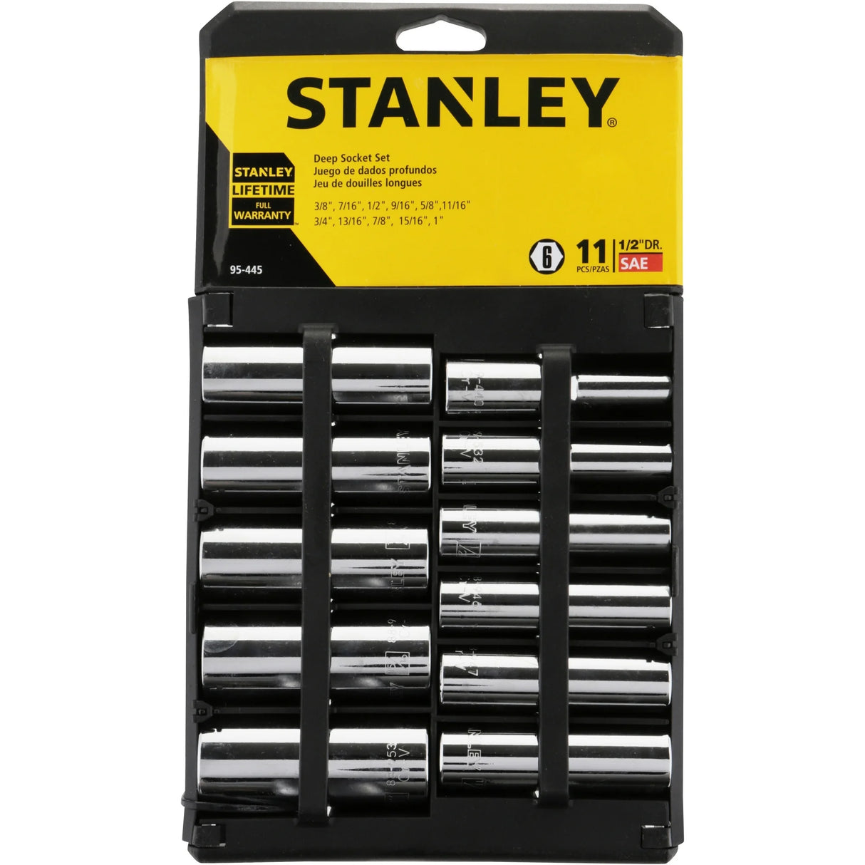 ENSEMBLE DOUILLES PROFONDE 1/2" DR. SAE STANLEY 95-445