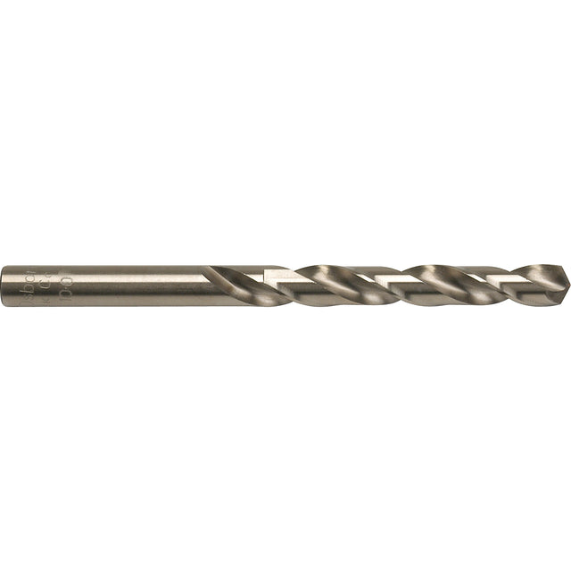 5/64 inch cobalt drill bit with 1.5 inch shank, bronze finish, designed for aluminum and brass materials