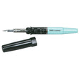 Automatic ignition Weller Pyropen soldering iron with blue handle and black protective cap, butane powered and portable