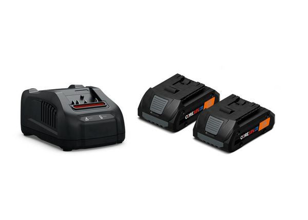 SET DE 2 BATTERIES DE DEPART AMPSHARE 18V 4AH AVEC CHARGEUR