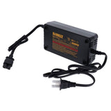 DEWALT N557514 power adapter with integrated power cord and two-prong plug for compatible cordless tools
