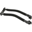 Black dual-hose dorsal adapter for placing cartridges and filters outside the working area, fits half-mask respirators