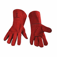 RED WELDING GLOVES F5W O/S
