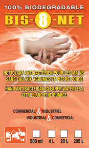 1-liter citrus-based antibacterial hand cleaner cream with waterless formula, natural grease removal, and fresh scent