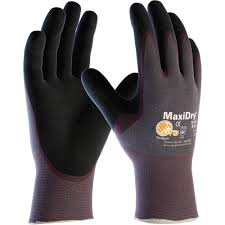 LIGHTWEIGHT NITRILE GLOVE WITH MAXIDRY NYLON LINING LARGE