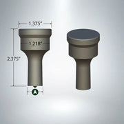 3D render of POINCON F-20 3/16" Cleveland punch with dimensional measurements and smooth cylindrical design