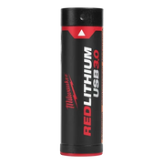 Milwaukee REDLITHIUM USB 3.0 battery 3.0Ah with enhanced runtime, fast recharge, and durable black and red casing