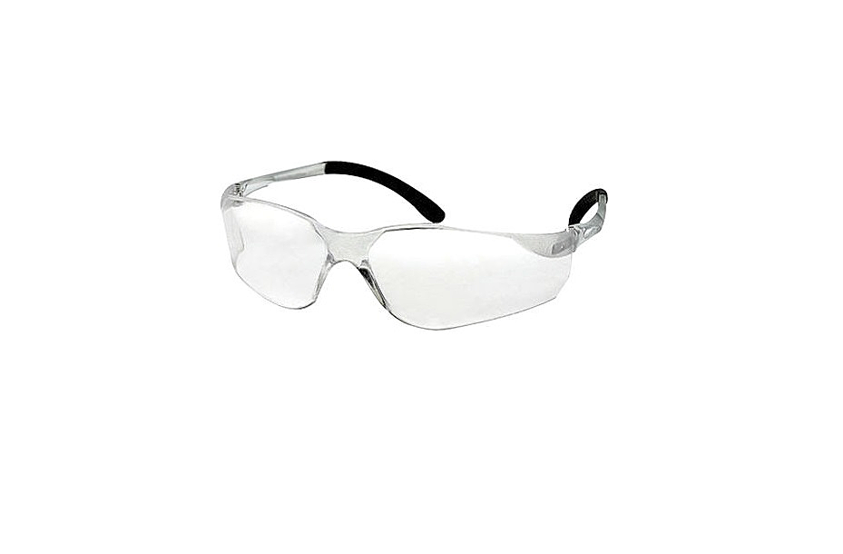 Clear bifocal safety glasses with +1.5 diopter lenses and black temple grips for precision work and reading tasks
