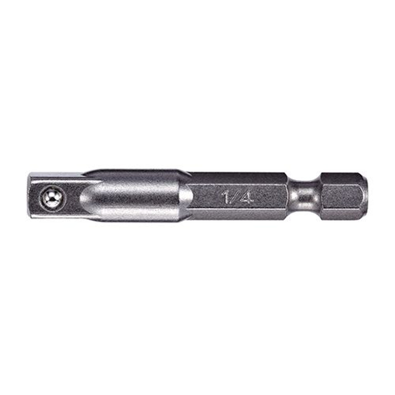 Shock-resistant S2 steel 1/4 inch socket adapter with precise heat treatment for professional durability and performance