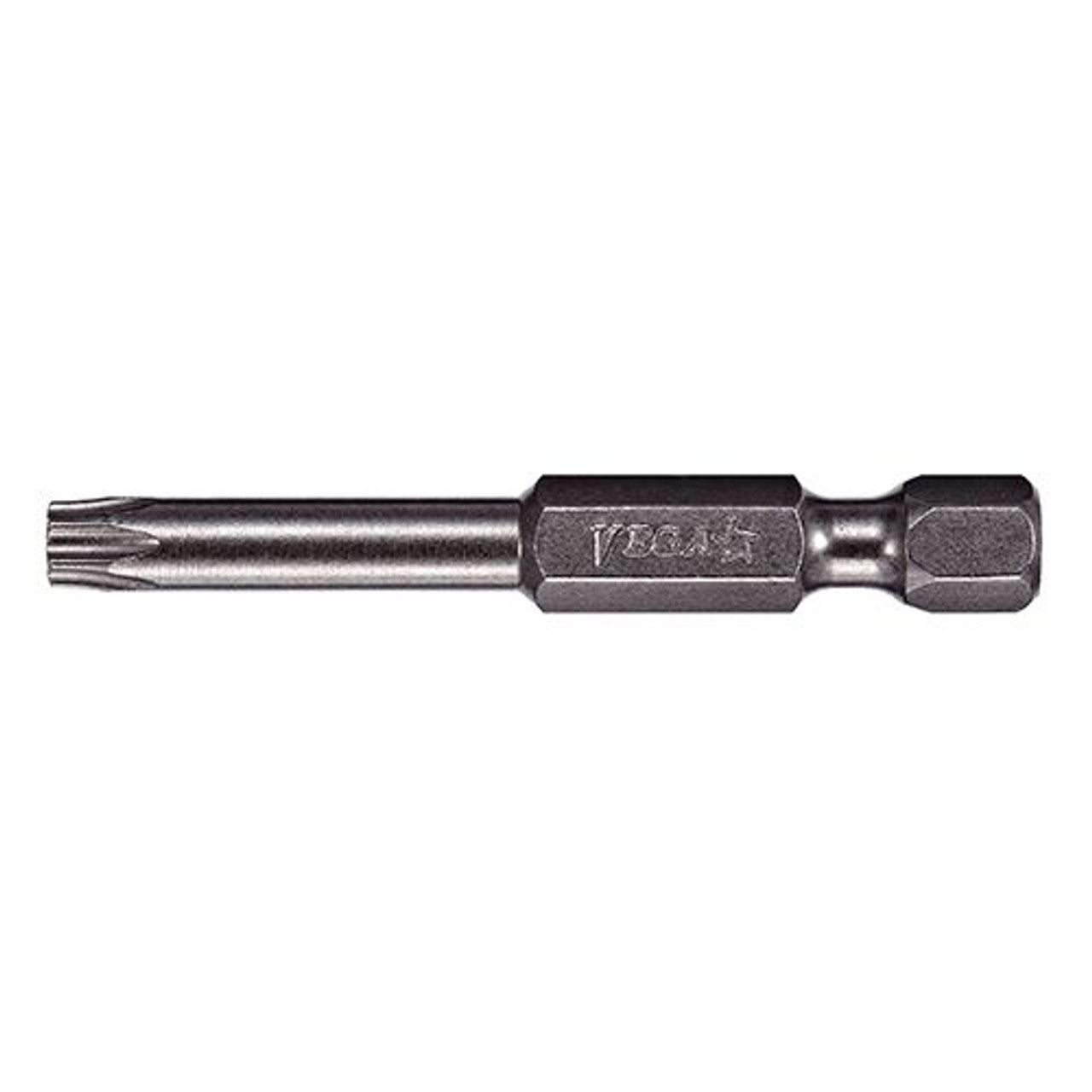 T25 Power Bit 2-3/4 inch long with hex shank, durable steel construction for precision fastening tasks