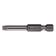 Torx T25 6-inch screwdriver bit with hex shank, durable steel construction for precision fastening tasks