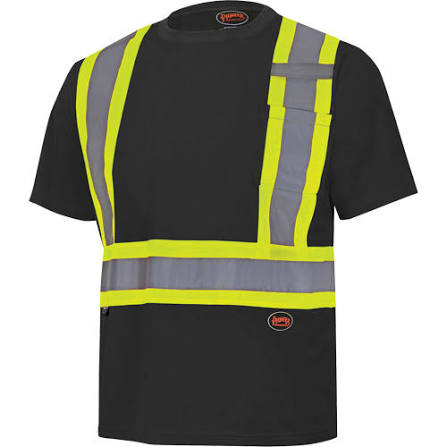 T-shirt de sécurité haute visibilité noir MEDIUM V1051170-M