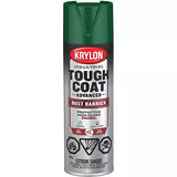 Krylon Industrial Tough Coat green spray paint can with rust barrier technology and high-gloss protective enamel