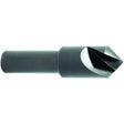 82-degree 1-flute counterbore cutter with 25.4mm diameter, 70mm length, black oxide finish, high-speed steel shaft