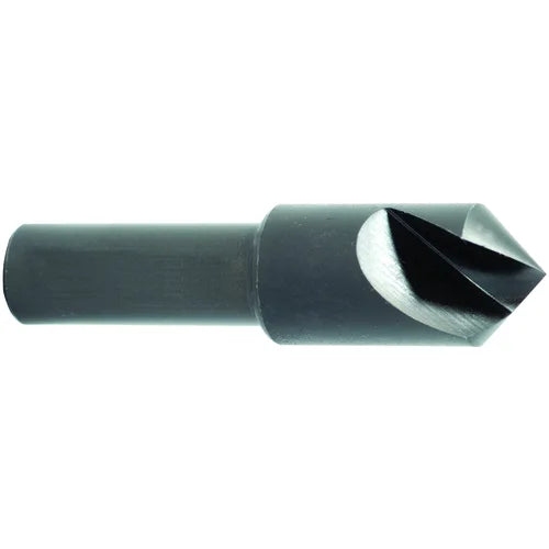 82-degree 1-flute counterbore cutter with 25.4mm diameter, 70mm length, black oxide finish, high-speed steel shaft