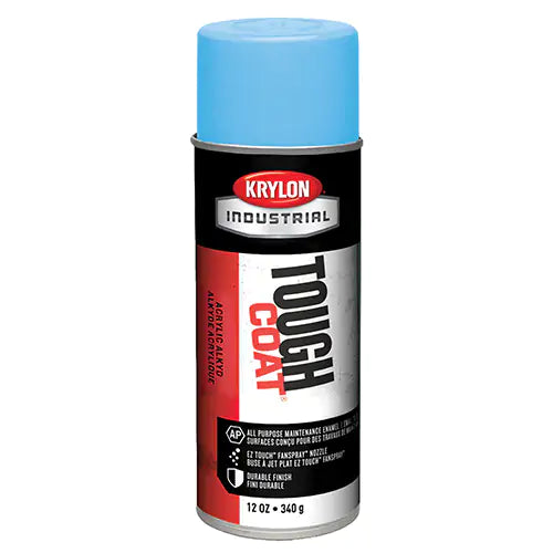 340ml Krylon Industrial Tough Coat acrylic-alkyd spray paint with durable enamel finish in sky blue color