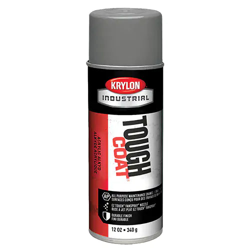 12oz Krylon Industrial Tough Coat gray glossy spray paint for durable protective coating on metal and other surfaces