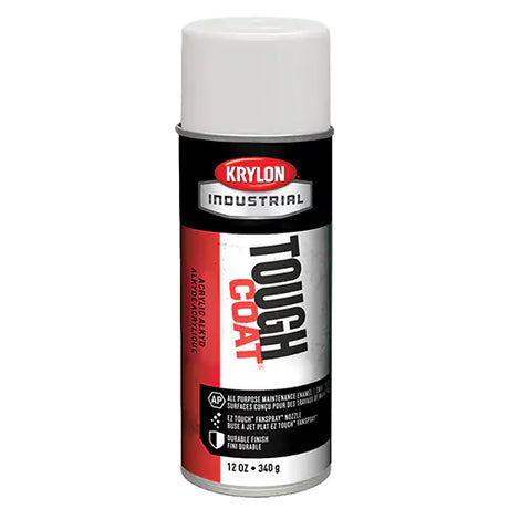 12 oz Krylon Industrial acrylic white matte spray paint can for protective and durable coating applications