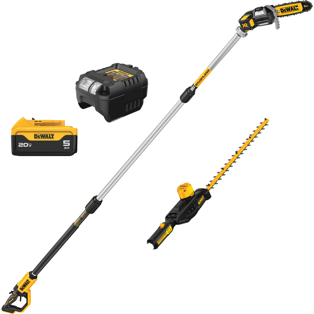 DEWALT DCKO86P1 COMBO TAILLE HAIE ET SCIE TELESCOPIQUE