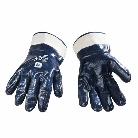 GANT DE NITRILE BLEU TREMPÉ
