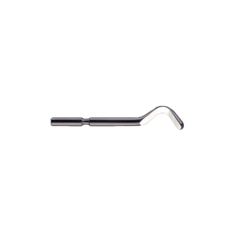 Right-handed deburring blade made of HSS with 40-degree angle and 62-64 Rc hardness for precision finishing