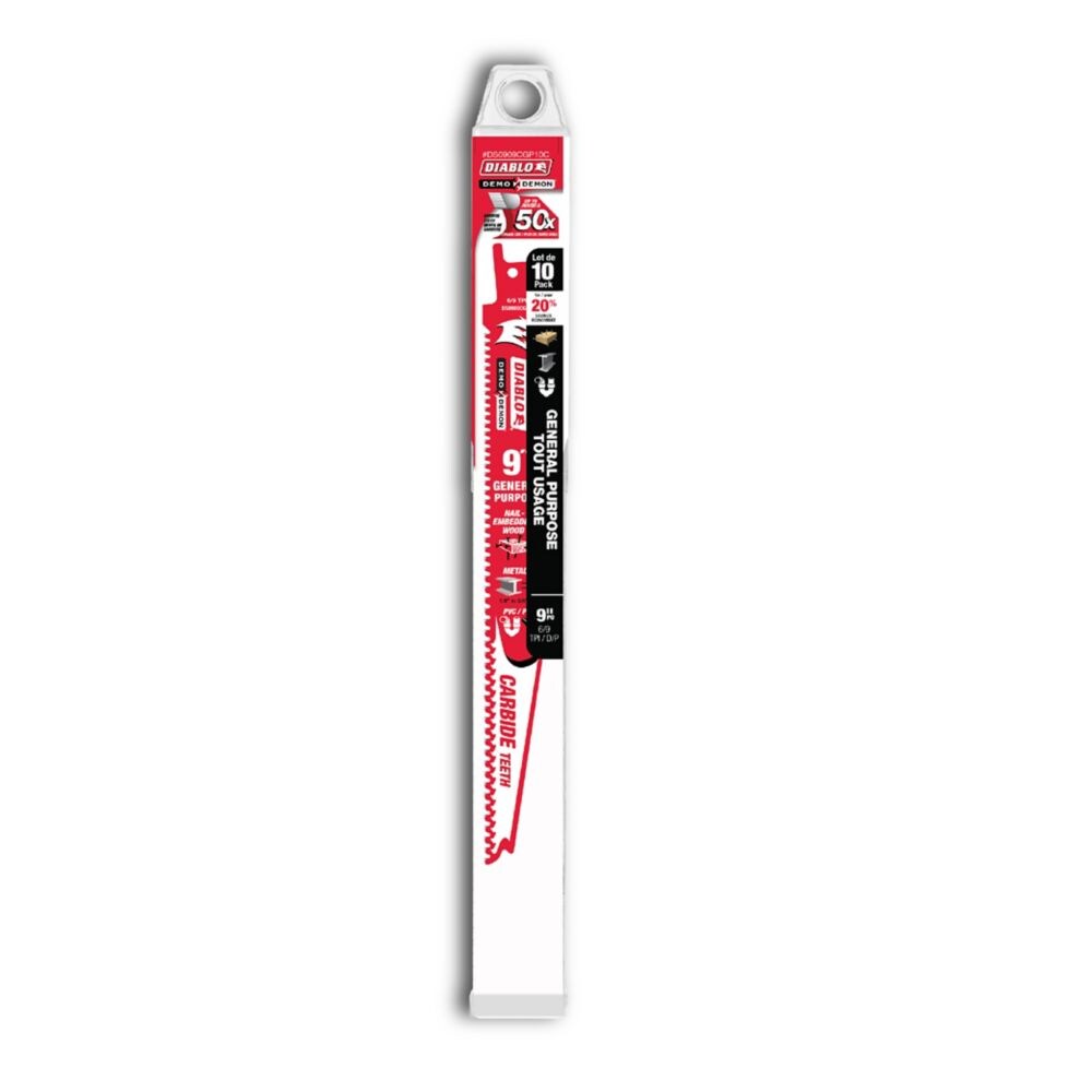 DIABLO DS0909CGP10C LAMES ALTERNATIVES 9'' 6/9 TPI CARBURE (10 PC)