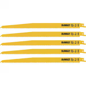 LAMES DE SCIE ALTERNATIVE 12'' 6TPI BOIS (5 PACK) DW4804