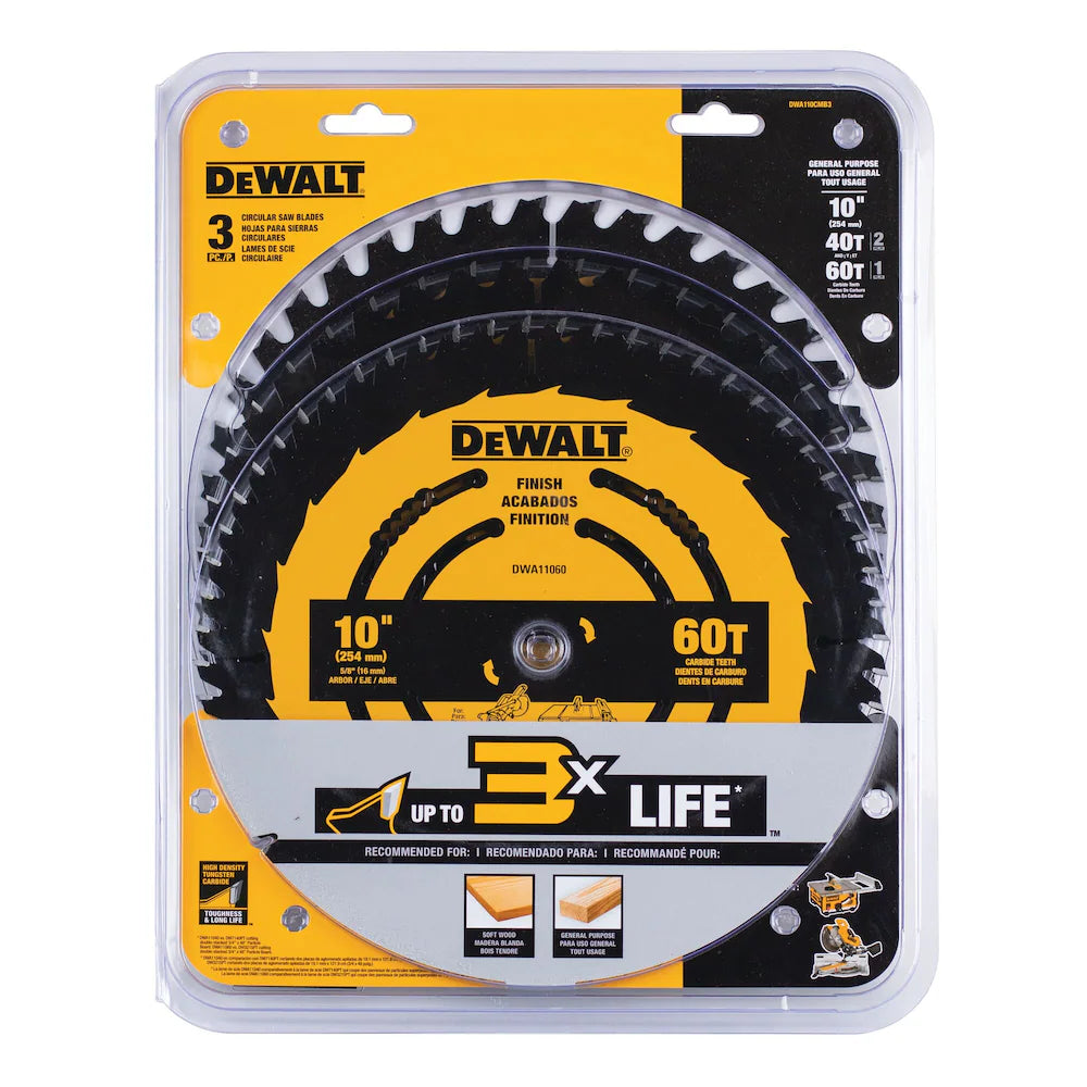 PACK DE 3 LAMES 10" 40-60D DWA110CMB3