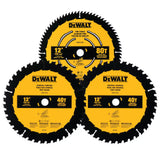 PACK DE 3 LAMES DE SCIE 12" 40-80D DWA112CMB3