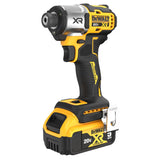 DeWalt 20V MAX XR 1/4 inch cordless impact driver with brushless motor and 5Ah lithium-ion battery pack