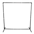 Adjustable black steel frame for 6x8 ft PowerWeld welding screen with sturdy feet for industrial use