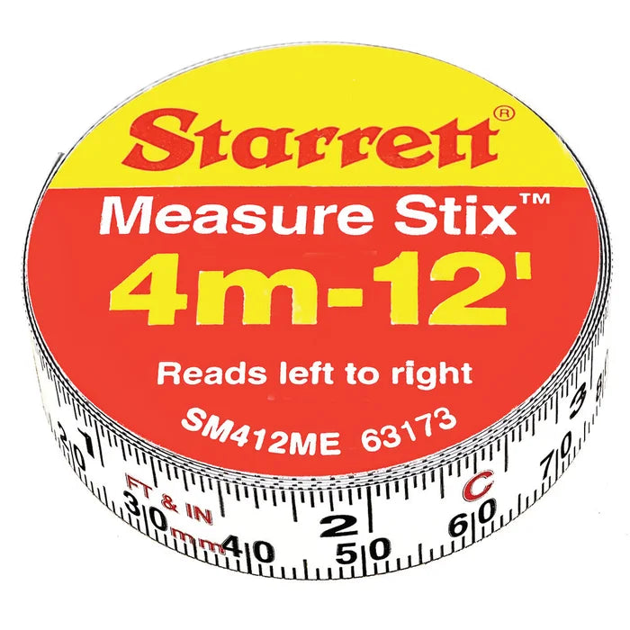 STARRETT ADHESIVE 12' MEASURING TAPE