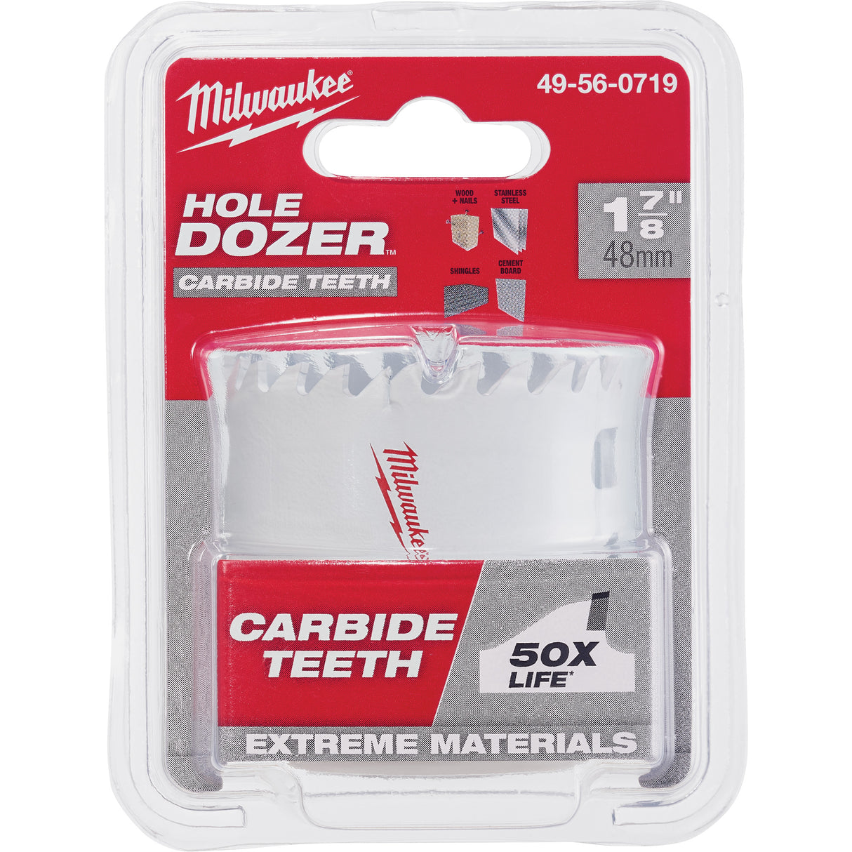 SCIE CLOCHE MILWAUKIEE 1-7/8" CARBURE 49-56-0719