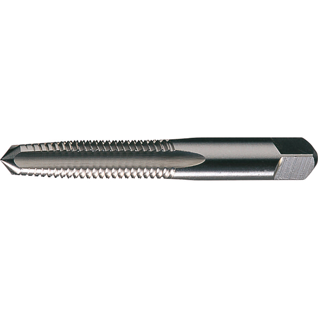Bright finished high-speed steel hand tap for 5-40 NC threads with square shank and sharp cutting edges