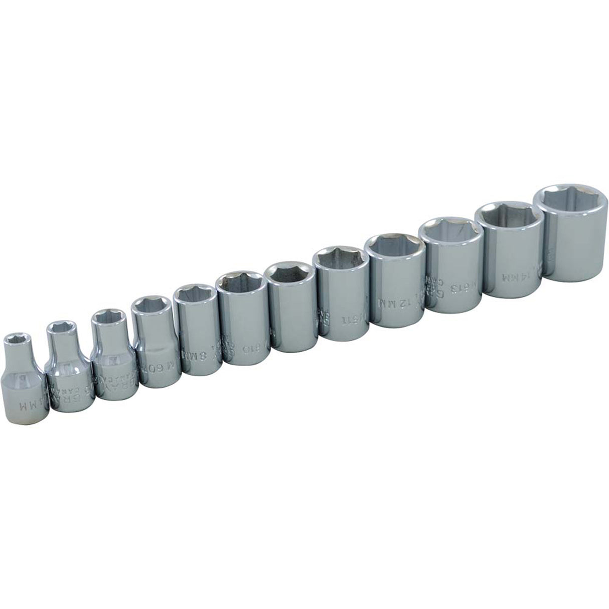 JEU DE DOUILLES MÉTRIQUES 1/4'' 12 PCS GRAY 19012