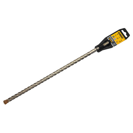 16-inch SDS Plus concrete drill bit with spiral flute design and carbide tip for heavy-duty drilling tasks