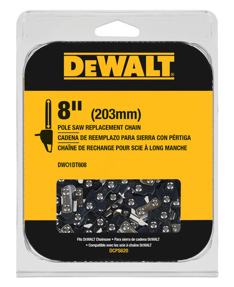 8-inch DeWalt pole saw replacement chain compatible with 20V MAX long handle saw DCPS620