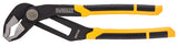 10-inch DeWalt push-lock pliers with V-jaw design, adjustable grip, ergonomic yellow and black handles