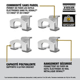 PAQUET DE 4 CROCHETS POUR OUTILS DEWALT