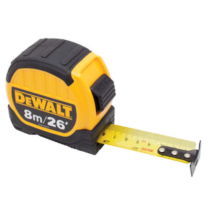 RUBAN À MESURER DEWALT 8M/26' 1-1/8"